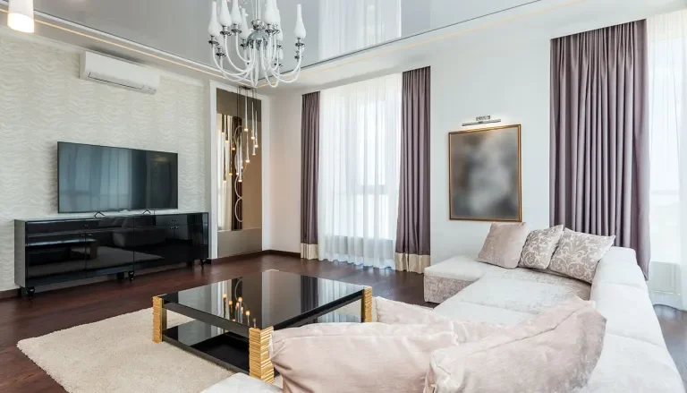 Modern living room with TV unit